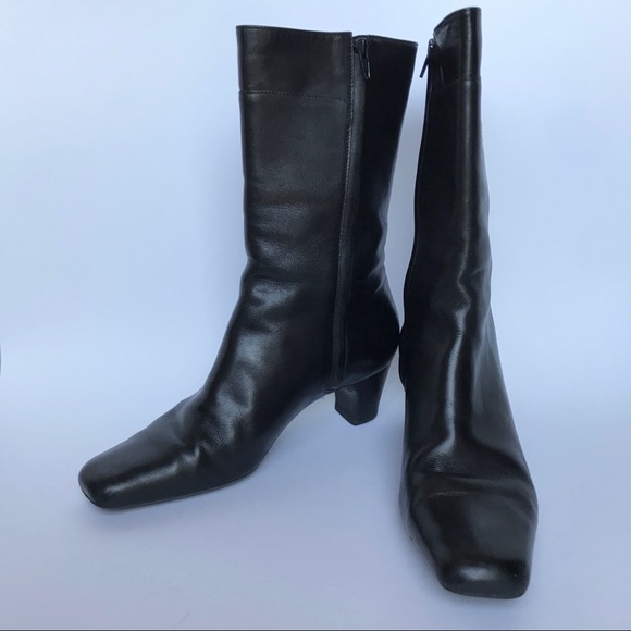 Cole Haan Leather Boots with Heel in Black- Size 7 - Picture 2 of 9
